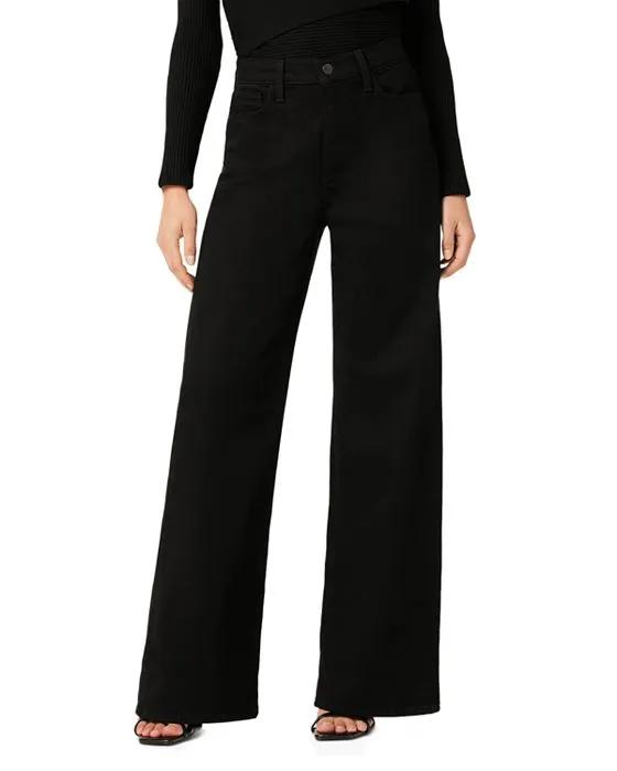 The Mia High Rise Wide Leg Jeans in Black
