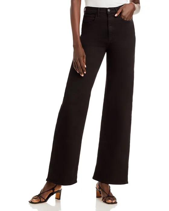 The Mia High Rise Wide Leg Jeans in Black