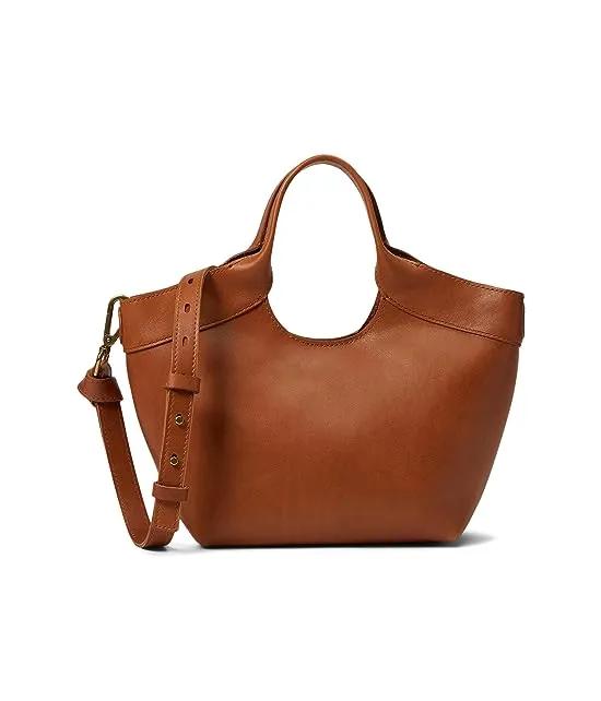 The Mini Sydney Cutout Tote in Leather