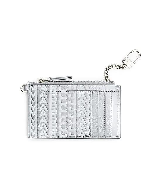 The Monogram Metallic Top Zip Wristlet Wallet