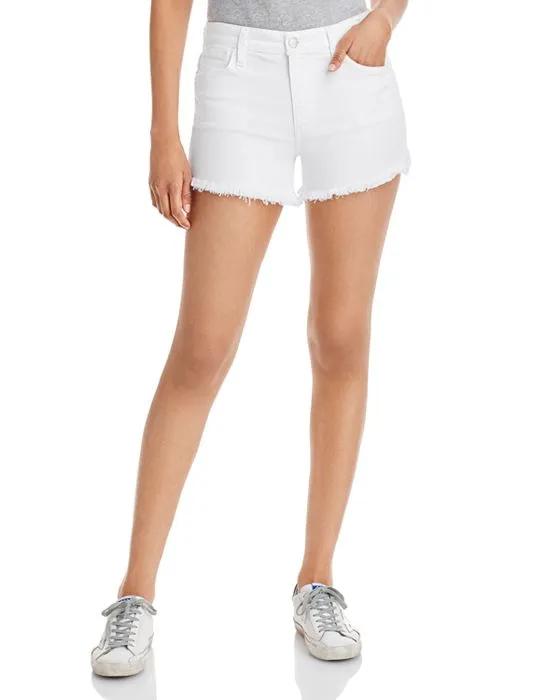 The Ozzie Cutoff Denim Shorts in White