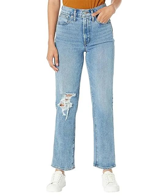 The Perfect Vintage Straight Jean in Kingsbury Wash: Knee-Rip Edition