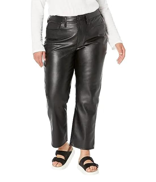 The Plus Perfect Vintage Straight Jean: Pleather Edition