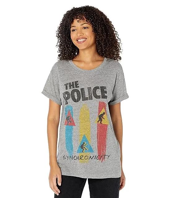 The Police Tri-Blend Jersey Cuff Sleeve Tee