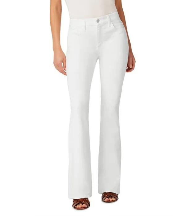 The Provocateur Mid Rise Bootcut Jeans in White