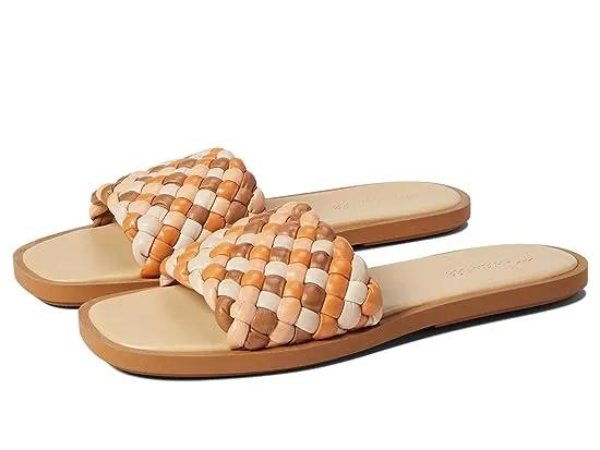 The Suzi Slide Sandal in Multi Woven Leather