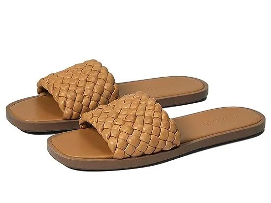 The Suzi Slide Sandal in Woven Leather