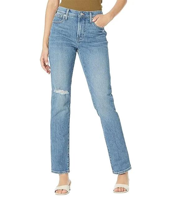 The Tall Mid-Rise Perfect Vintage Jean in Ainsdale Wash: Knee-Rip Edition
