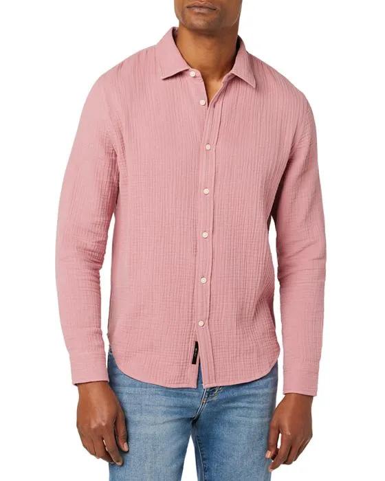 Theo Cotton Textured Button Down Shirt