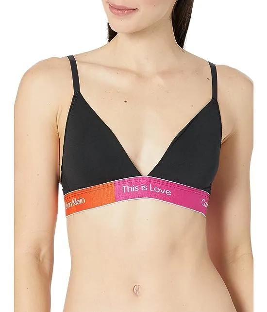This Is Love Cotton Color-Block Lightly Lined Triangle