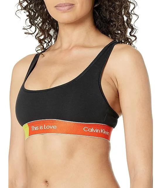 This Is Love Cotton Color-Block Unlined Bralette