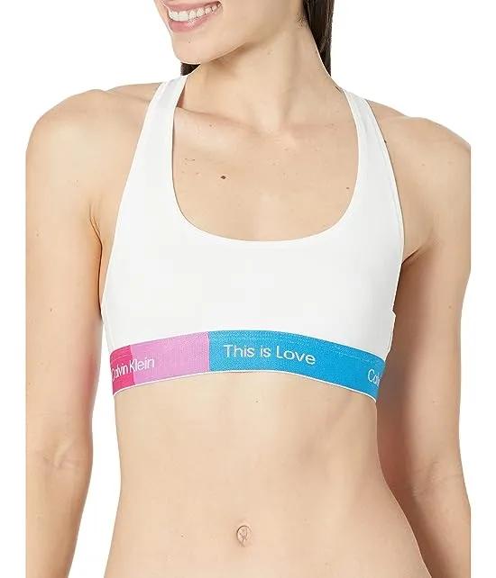 This Is Love Cotton Color-Block Unlined Bralette