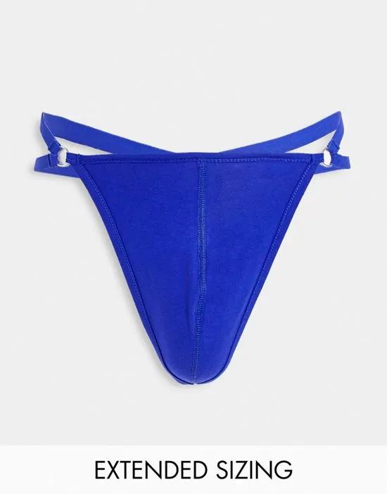 thong with ring details in blue