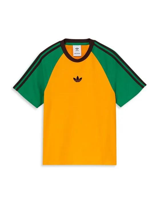Three Stripe Color Blocked Short Sleeve Tee