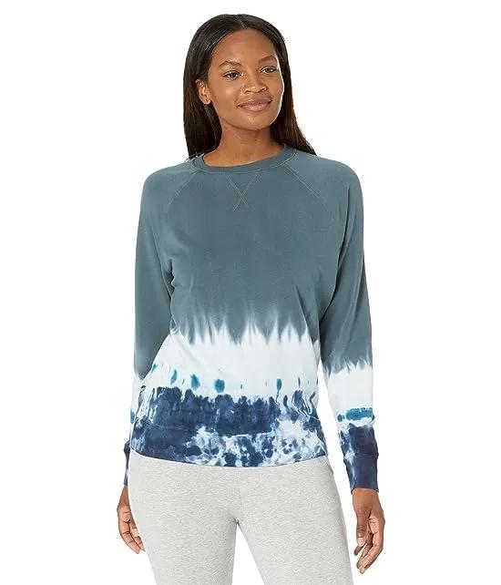 Tie-Dye Cotton Modal Spandex Terry Long Sleeve Slouchy Sweatshirt