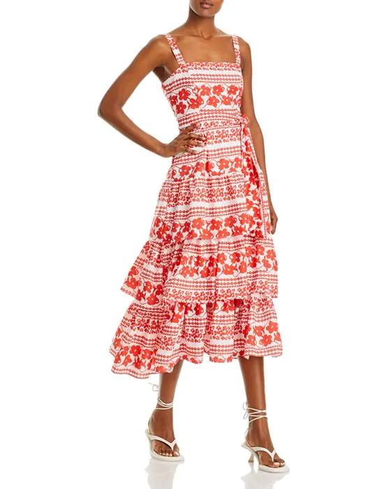 Tiered Floral Print Dress - 100% Exclusive  