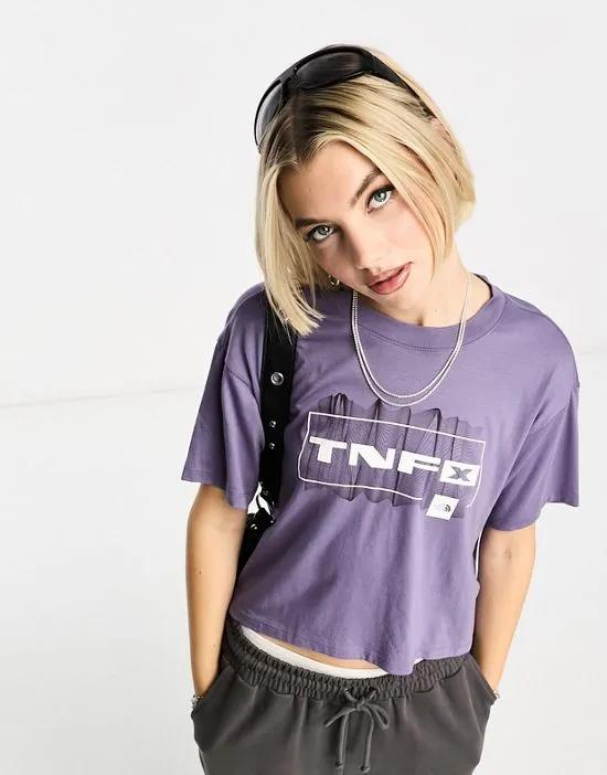 TNF-X Coordinates cropped t-shirt in purple