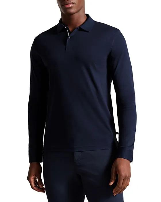 TOLER Cotton Soft Touch Slim Fit Long Sleeve Polo Shirt