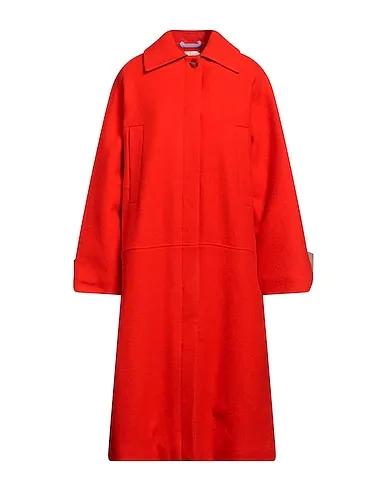 Tomato red Boiled wool Coat