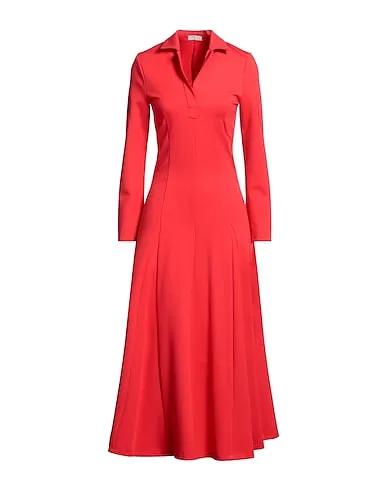 Tomato red Jersey Midi dress