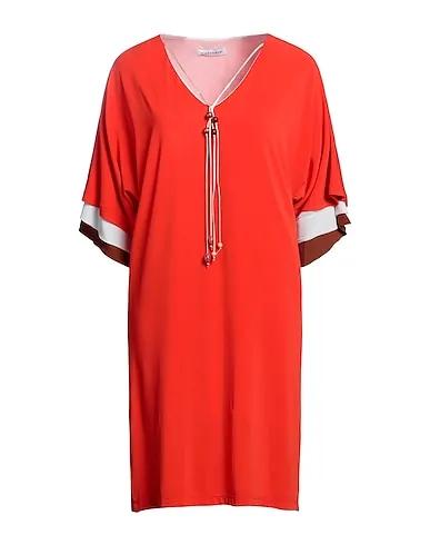 Tomato red Jersey Short dress