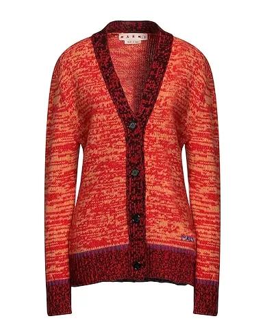 Tomato red Knitted Cardigan