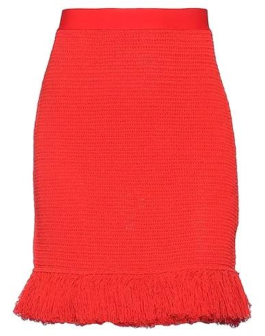 Tomato red Knitted Mini skirt