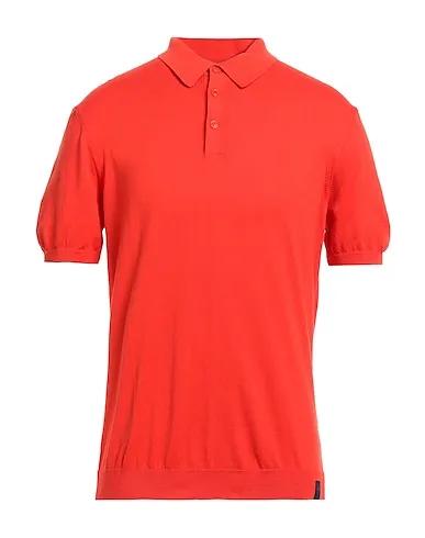Tomato red Knitted Polo shirt