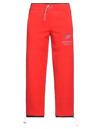 Tomato red Pile Casual pants