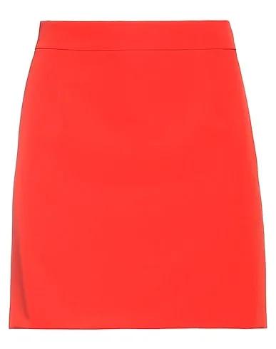Tomato red Plain weave Mini skirt