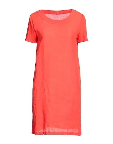 Tomato red Plain weave Short dress