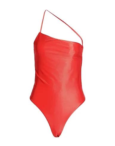 Tomato red Synthetic fabric Top