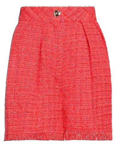 Tomato red Tweed Shorts & Bermuda
