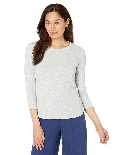 Ashby Rib 3/4 Sleeve Tee