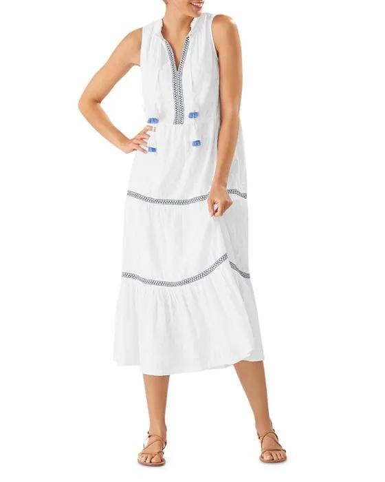 Tommy Bahama Cotton Clip Cover-Up Midi Dress