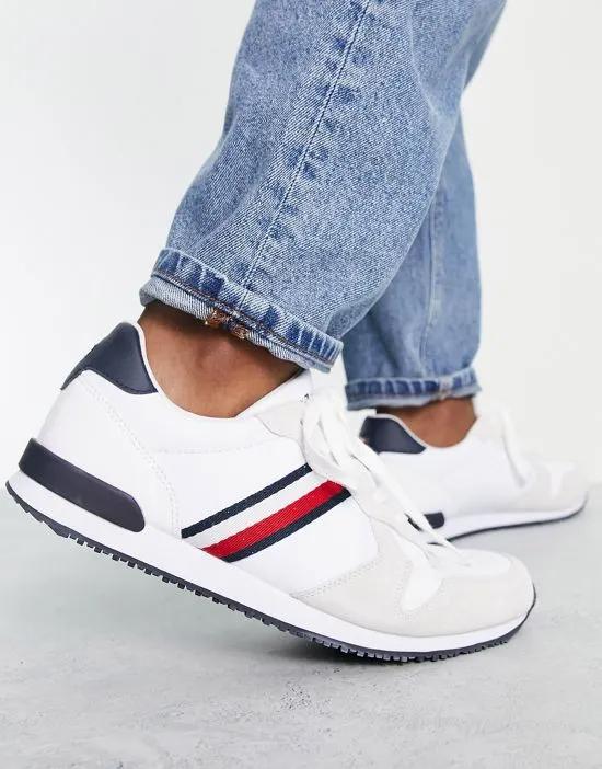 Tommy Hilifger iconic leather runner sneakers in white