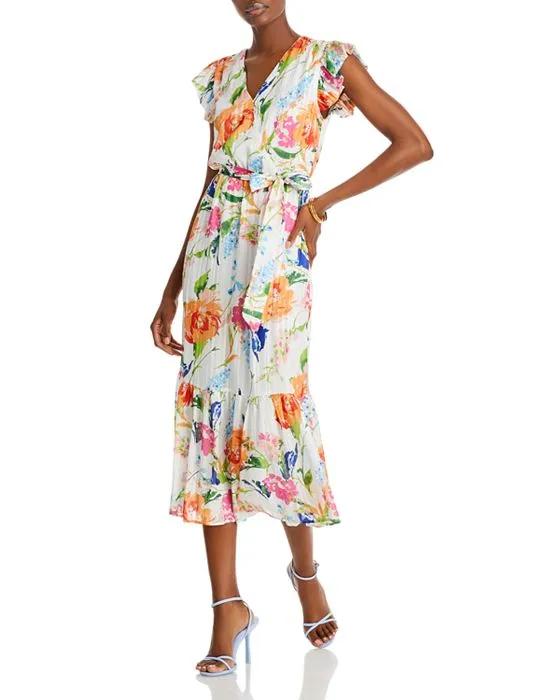 Tossed Floral Maxi Dress