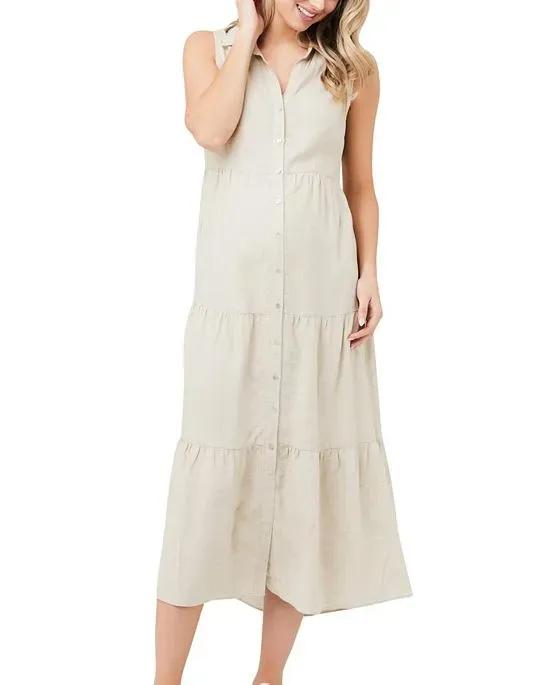 Tracy Button Down Tiered Dress
