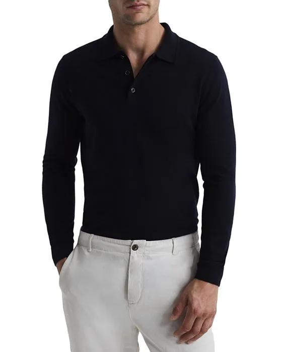 Trafford Merino Wool Regular Fit Long Sleeve Polo Shirt