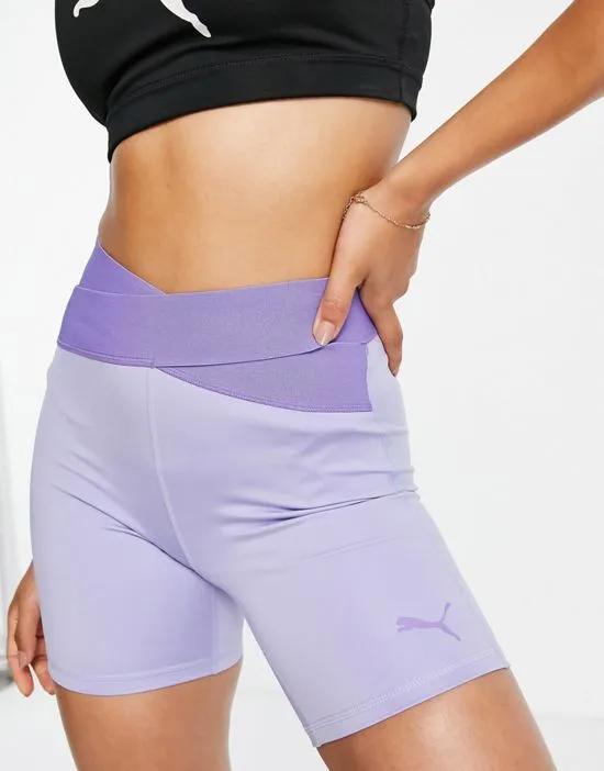 Training Desert banded shorts in lilac