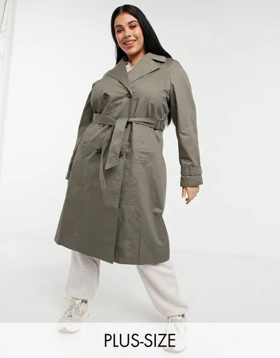 trench coat in khaki