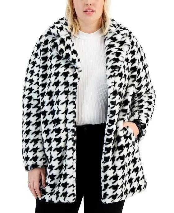 Trendy Plus Size Faux-Fur Coat, Created for Macy's