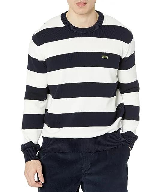 Tricot Classic Fit Striped Long Sleeve Sweater
