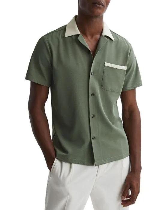 Troon Slim Fit Button Down Camp Shirt 