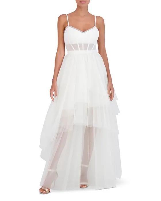 Tulle Corset Evening Gown
