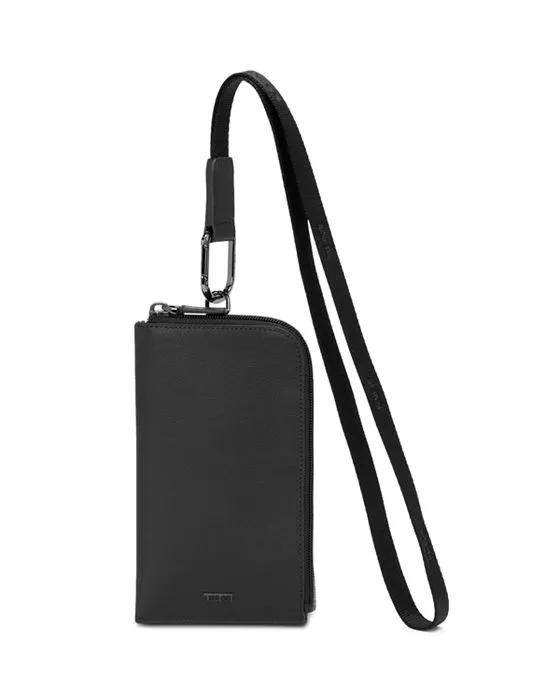 Tumi Leather Card Pouch Lanyard 