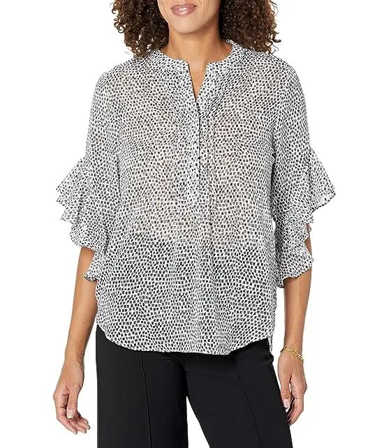 Tunic Blouse with V-Neck