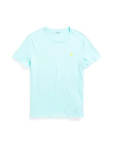 Turquoise Basic T-shirt CUSTOM SLIM FIT JERSEY CREWNECK T-SHIRT