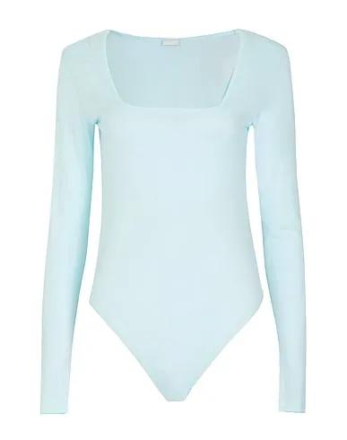 Turquoise Bodysuit JERSEY L/SLEEVE SQUARE NECK BRIEF BODYSUIT
