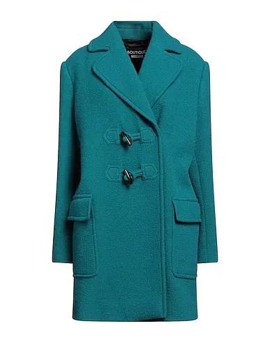 Turquoise Bouclé Coat